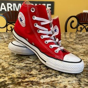 Red high top Converse